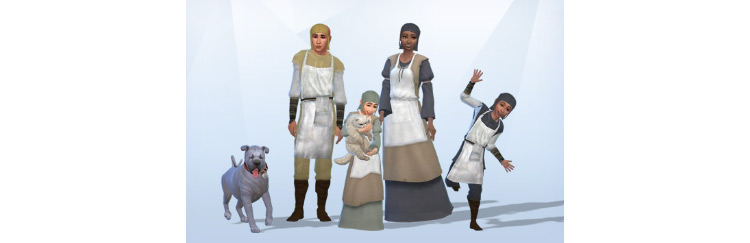 Medieval Cook Outfits for Sims 4