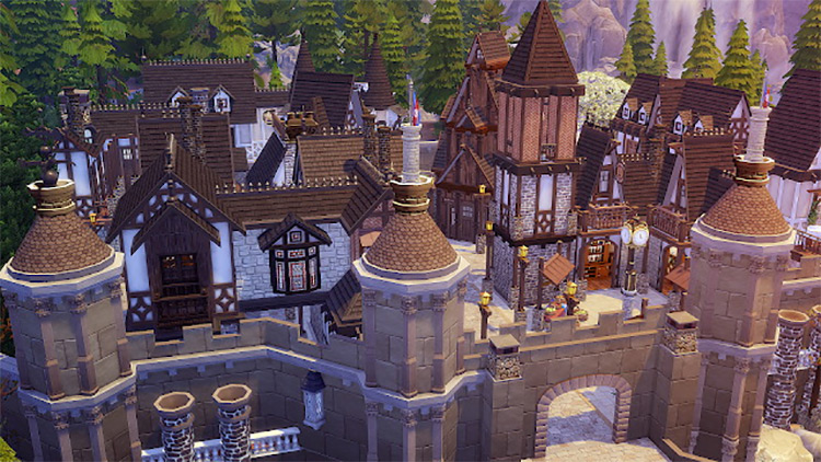 Fantasy Medieval Castle for Sims 4