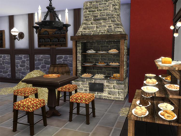 Medieval Bakery Sims 4 CC