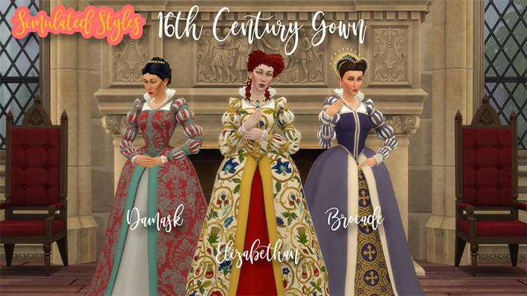 16th Century Gown for Sims 4