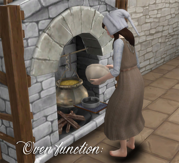 Fireplace as an Oven Sims 4 CC