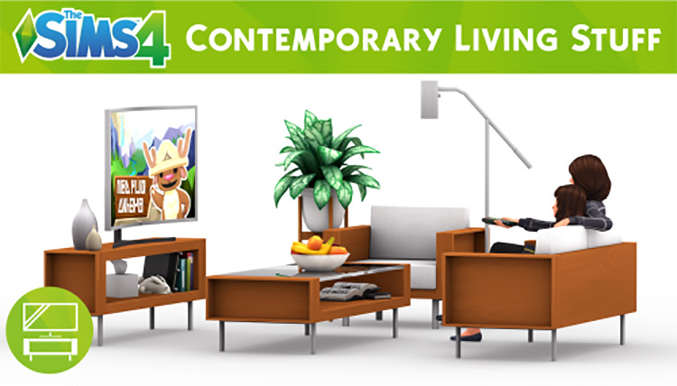 Contemporary Living Stuff for The Sims 4