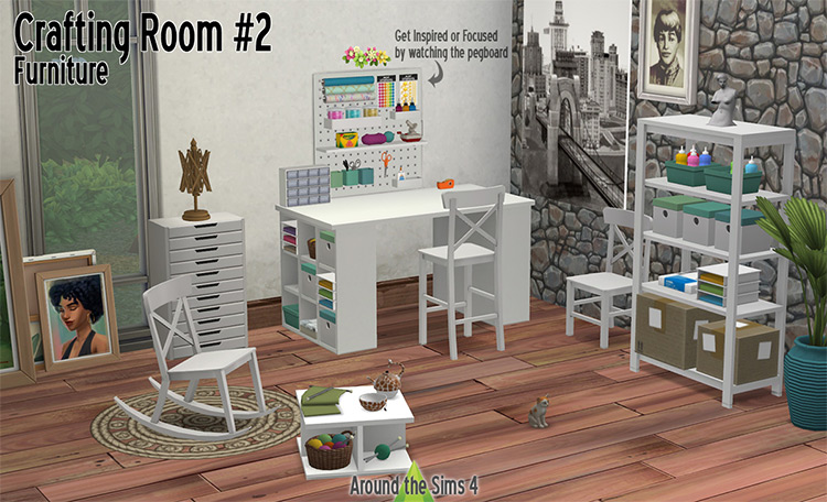 Sims 4 Crafts Room CC  All Free To Download    FandomSpot - 7