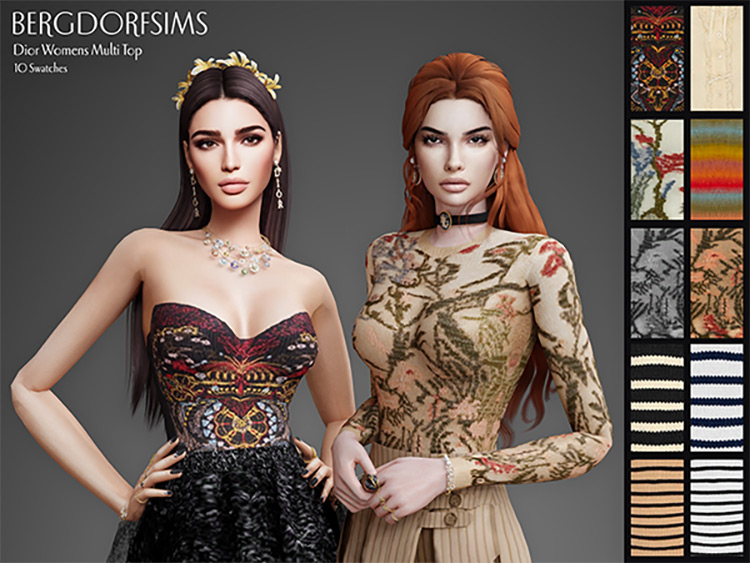 Dior Women’s Multi Top / Sims 4 CC