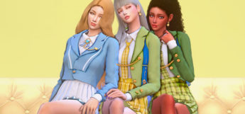 Girls School Uniforms CC Outfits for The Sims 4