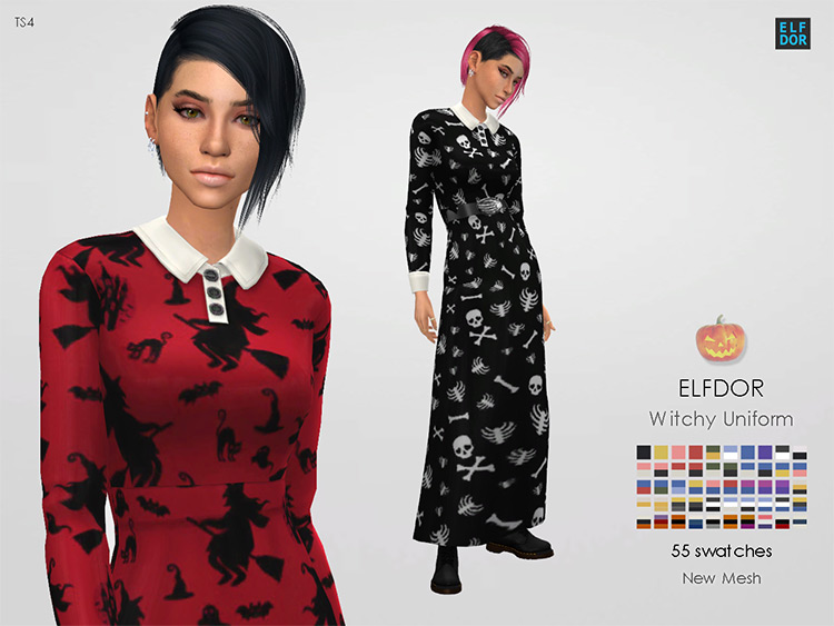 05 witchy school uniform cc sims4