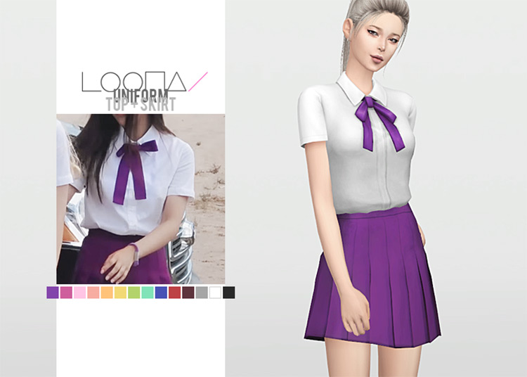 ddlc sims 4 cc uniform