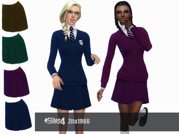 08 teen school uniform cc sims4