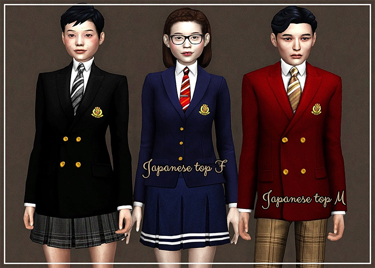 the sims 4 custom content school uniform -pintrest