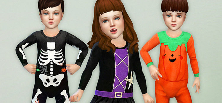 Toddler Halloween Costumes for The Sims 4