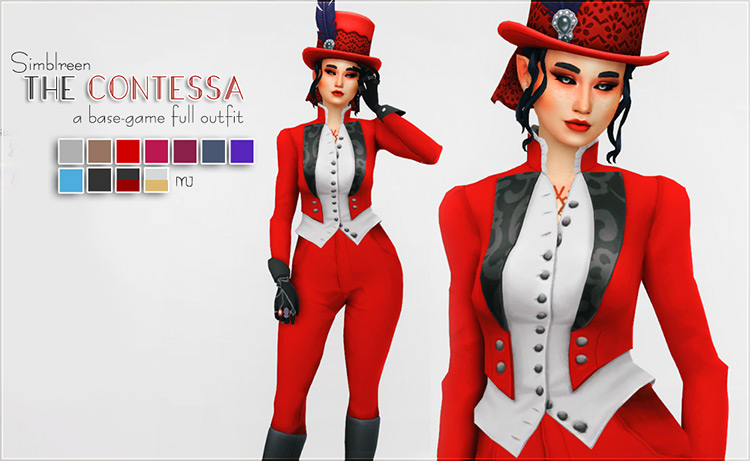 Contessa Outfit for The Sims 4