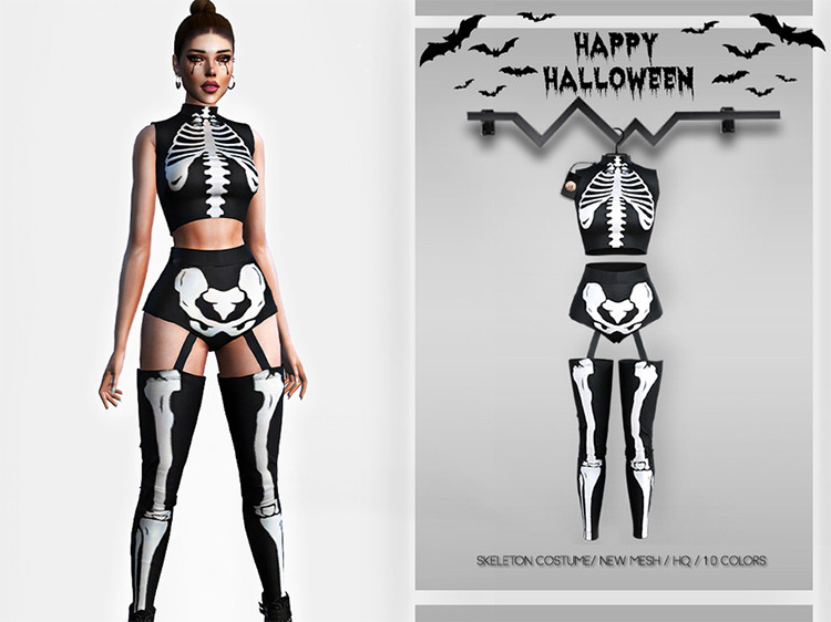 Skeleton Costume / Sims 4 CC