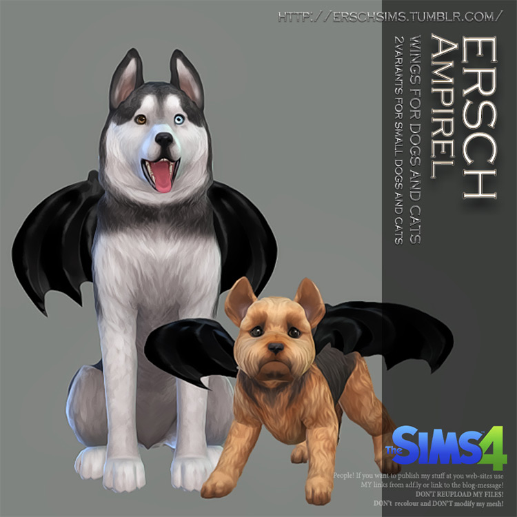 Ampirel Wings for Pets for The Sims 4