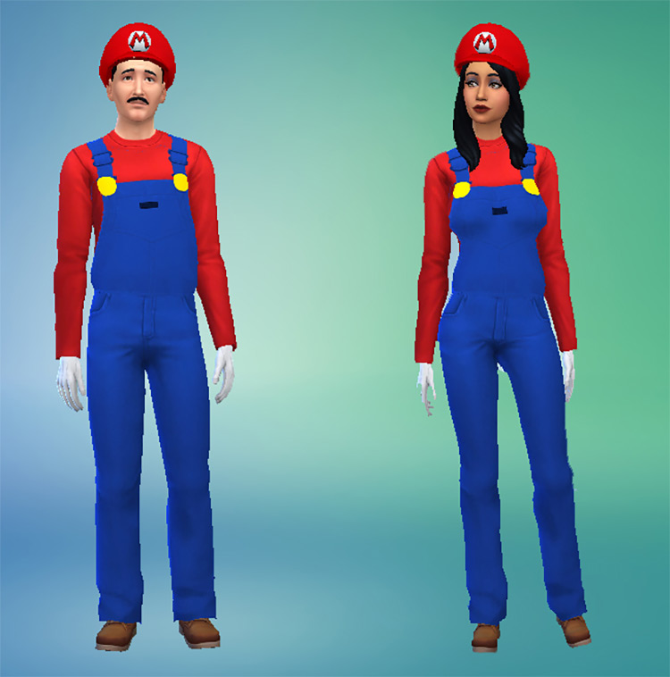 Mario & Luigi Costumes for The Sims 4