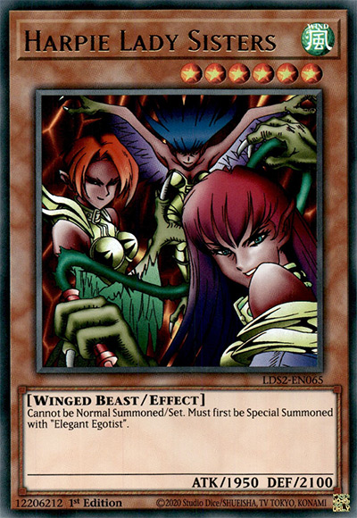 Harpie Lady Sisters Yu-Gi-Oh Card