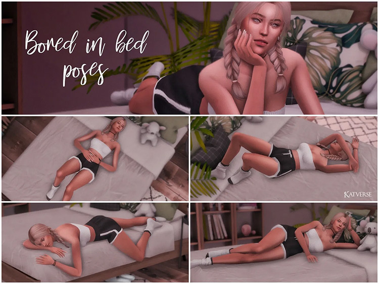 Best Sims 4 Bed Poses  Couples   Individual Sims    FandomSpot - 19