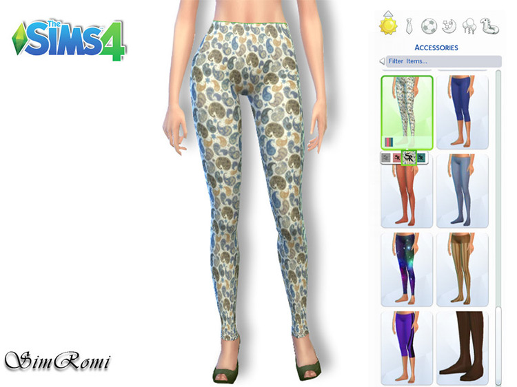 Stylish Pattern Leggings for The Sims 4