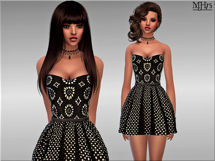 Sweet Desire Dress with Patterns / Sims 4 CC