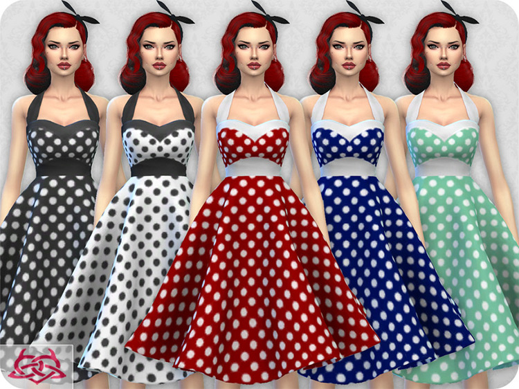 Sarah Polkadot Dress / Sims 4 CC