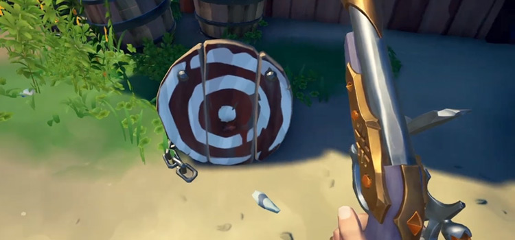 Mercenary Pistol target range in Sea of Thieves