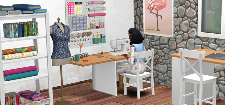 Sims 4 sewing station screenshot