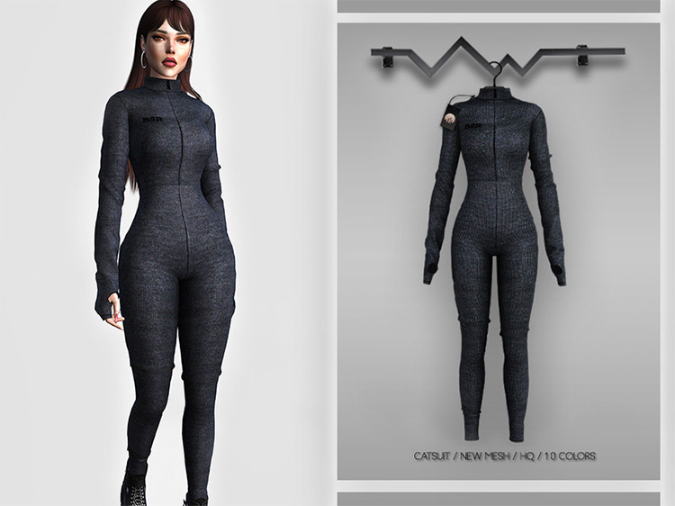 Women’s Catsuit Outfit / Sims 4 CC