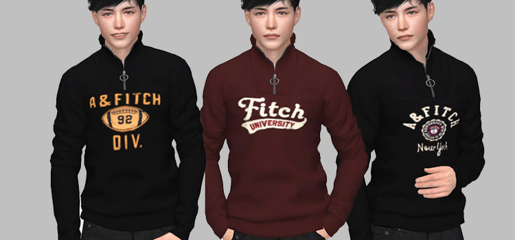 Abercrombie & Fitch Male Sweaters / Sims 4 CC