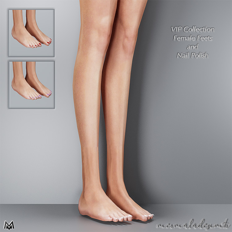 VIP Female Feet & Nail Polish for The Sims 4