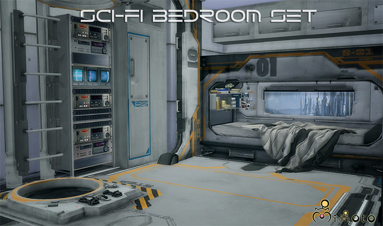 Sci-Fi Bedroom Set for The Sims 4