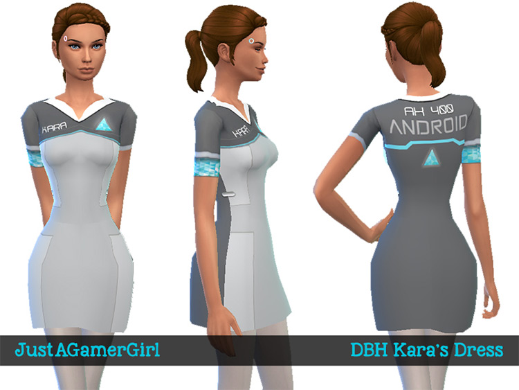 Detroit Become Human Kara’s Dress / TS4 CC