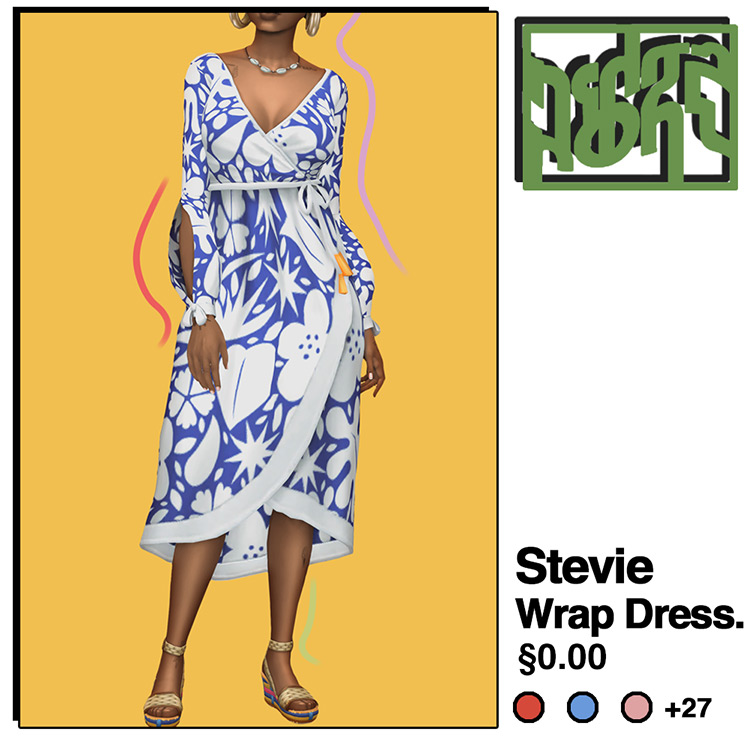 The Sims 4  Best Wrap Dress CC  All Free    FandomSpot - 86