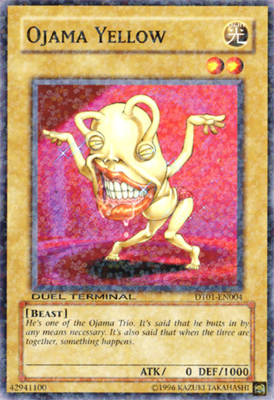 Ojama Yellow YGO Card