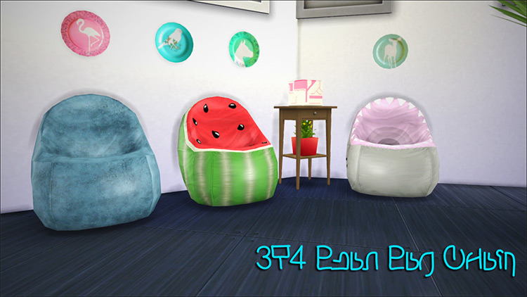 Sims 4 CC Best Papasan Chairs Bean Bag Chairs FandomSpot