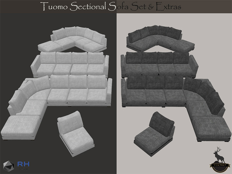 Tuomo Sectional Sofa Set / Sims 4 CC