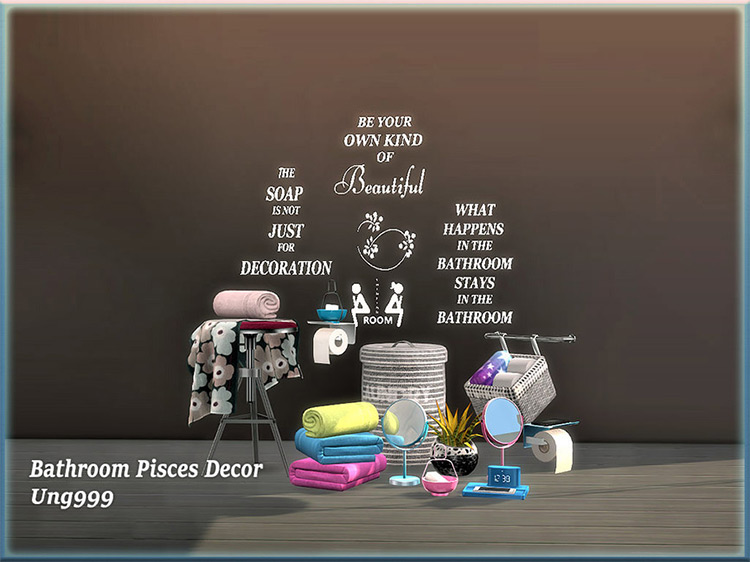 Bathroom Pisces Décor TS4 CC