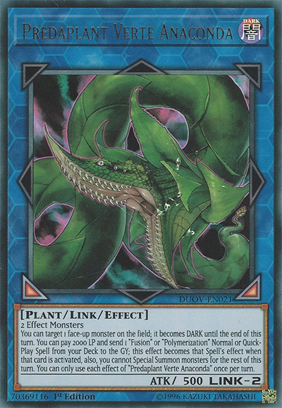 Predaplant Verte Anaconda Yu-Gi-Oh Card
