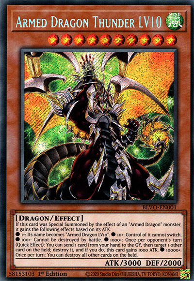 Armed Dragon Thunder LV10 YGO Card