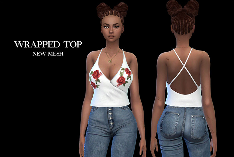 Wrapped Girls Tanktop CC for The Sims 4