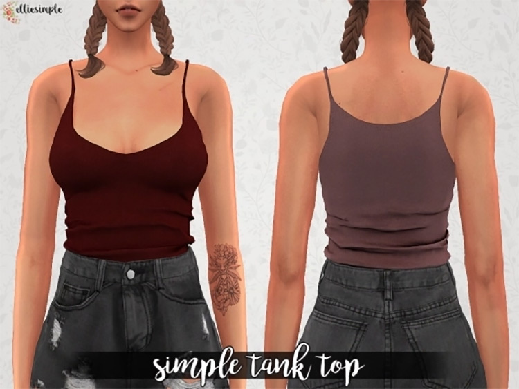 Sims 4 Tank Top CC For Girls  All Free    FandomSpot - 28