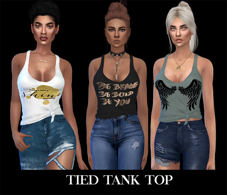 Female Tied Tank Top / Sims 4 CC