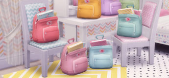 Pastel Backpacks Set for The Sims 4