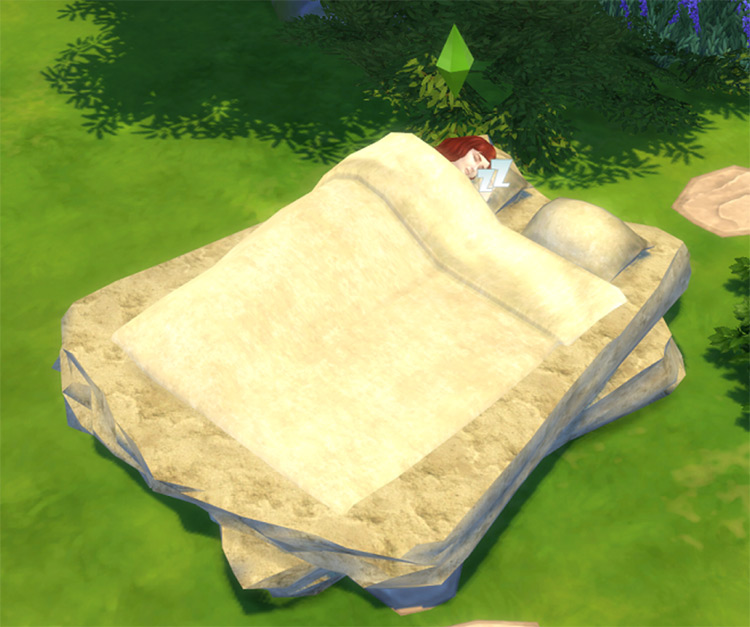 Stone Age Bed for The Sims 4