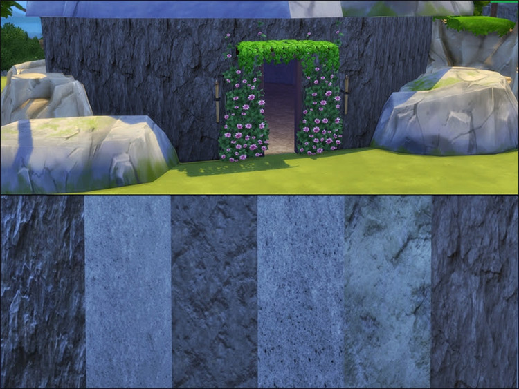 Natural Wall of Rock for The Sims 4