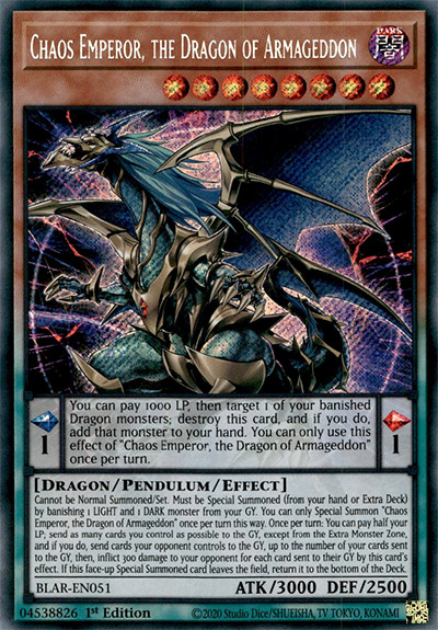 Chaos Emperor, the Dragon of Armageddon Yu-Gi-Oh Card