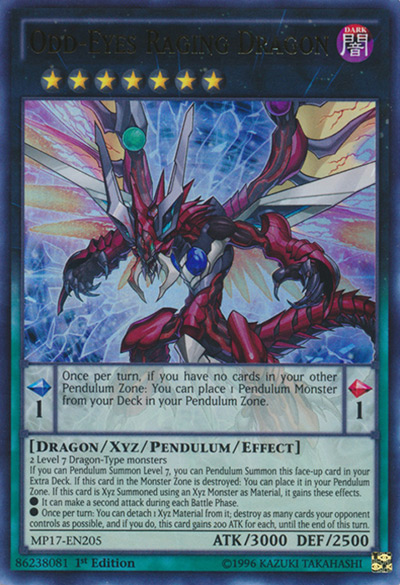 Odd-Eyes Raging Dragon YGO Card