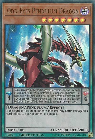 Odd-Eyes Pendulum Dragon YGO Card