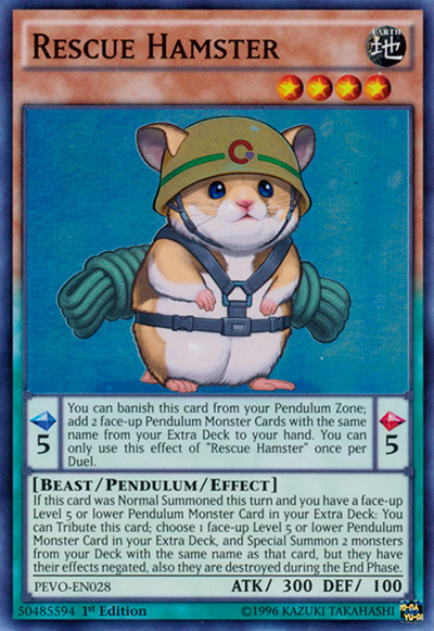 Rescue Hamster YGO Card