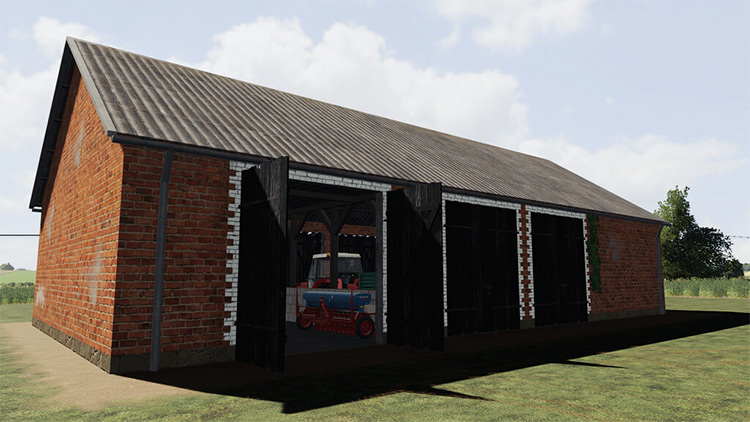 Barn With Chicken Coop Mod for FS19