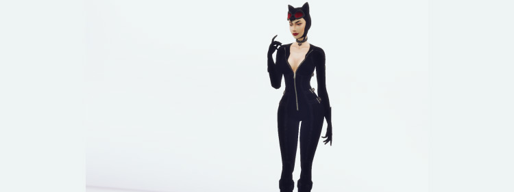 Catwoman Outfit for The Sims 4