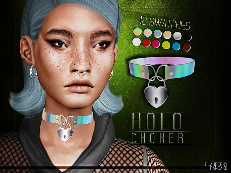 Holo Choker / Sims 4 CC